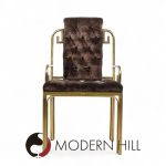 Mastercraft Mid Century Brass Greek Key Dining Chairs - Set of 8 | Mid Century Modern Furniture - Mid Century Furniture Chicago Mastercraft Mid Century Brass Greek Key Dining Chairs - Set of 8