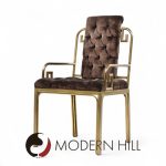 Mastercraft Mid Century Brass Greek Key Dining Chairs - Set of 8 | Mid Century Modern Furniture - Mid Century Furniture Chicago Mastercraft Mid Century Brass Greek Key Dining Chairs - Set of 8