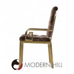 Mastercraft Mid Century Brass Greek Key Dining Chairs - Set of 8 | Mid Century Modern Furniture - Mid Century Furniture Chicago Mastercraft Mid Century Brass Greek Key Dining Chairs - Set of 8