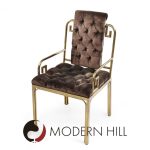 Mastercraft Mid Century Brass Greek Key Dining Chairs - Set of 8 | Mid Century Modern Furniture - Mid Century Furniture Chicago Mastercraft Mid Century Brass Greek Key Dining Chairs - Set of 8