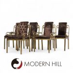 Mastercraft Mid Century Brass Greek Key Dining Chairs - Set of 8 | Mid Century Modern Furniture - Mid Century Furniture Chicago Mastercraft Mid Century Brass Greek Key Dining Chairs - Set of 8