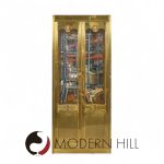 Mastercraft Mid Century Brass Vitrines Cabinet - Pair | Mid Century Modern Furniture - Mid Century Furniture Chicago Mastercraft Mid Century Brass Vitrines Cabinet - Pair