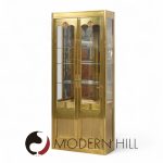 Mastercraft Mid Century Brass Vitrines Cabinet - Pair | Mid Century Modern Furniture - Mid Century Furniture Chicago Mastercraft Mid Century Brass Vitrines Cabinet - Pair