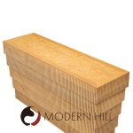 Mid Century Fluted Oak and Burlwood Console Table | Mid Century Modern Furniture - Mid Century Furniture Chicago Mid Century Fluted Oak and Burlwood Console Table