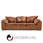 Niels Eilersen Monza Mid Century Danish Leather Three-seat Sofa | Mid Century Modern Furniture - Mid Century Furniture Chicago Niels Eilersen Monza Mid Century Danish Leather Three-seat Sofa