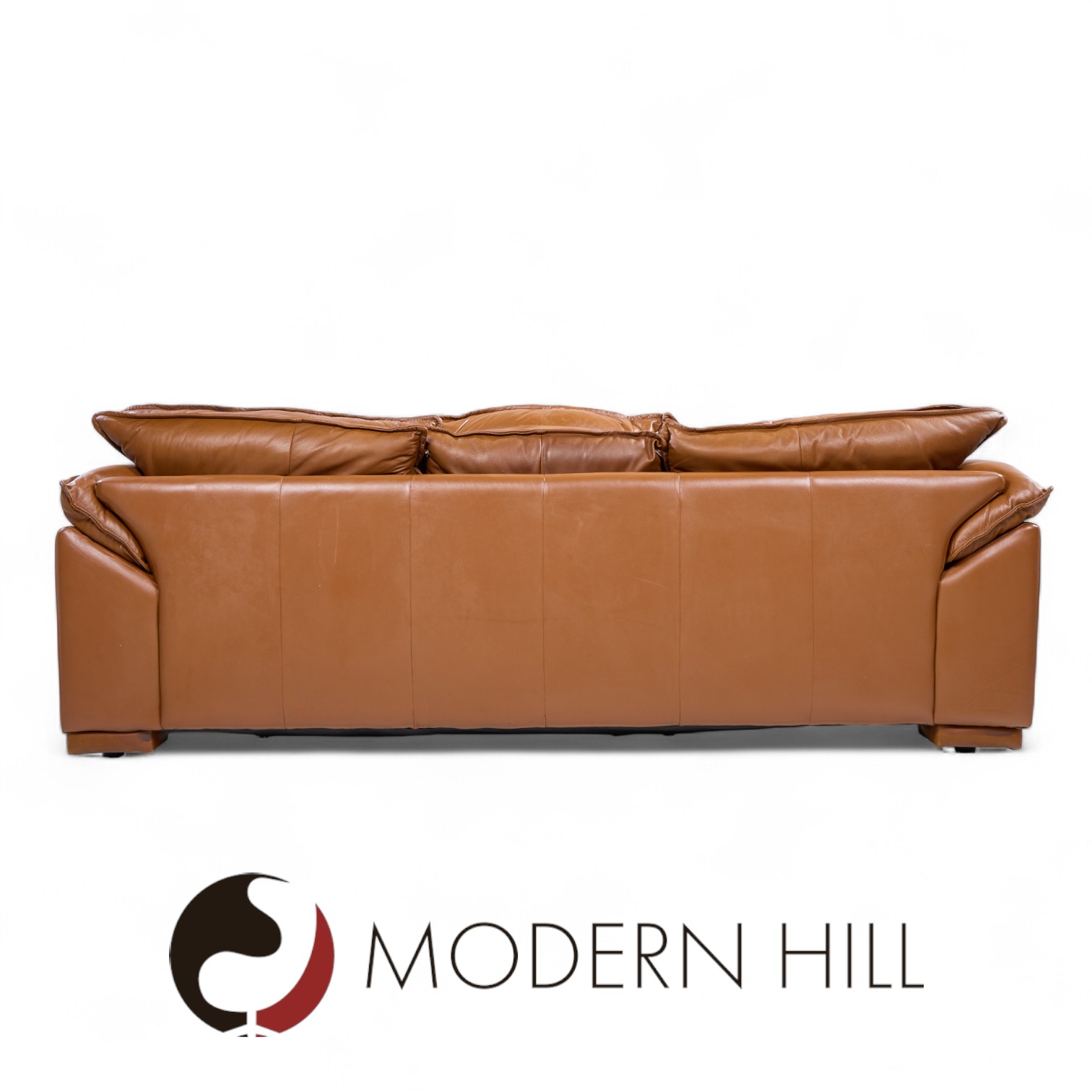Niels Eilersen Monza Mid Century Danish Leather Three-seat Sofa
