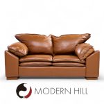 Niels Eilersen Monza Mid Century Danish Leather Two-seat Loveseat Sofa | Mid Century Modern Furniture - Mid Century Furniture Chicago Niels Eilersen Monza Mid Century Danish Leather Two-seat Loveseat Sofa