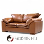 Niels Eilersen Monza Mid Century Danish Leather Two-seat Loveseat Sofa | Mid Century Modern Furniture - Mid Century Furniture Chicago Niels Eilersen Monza Mid Century Danish Leather Two-seat Loveseat Sofa