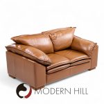 Niels Eilersen Monza Mid Century Danish Leather Two-seat Loveseat Sofa | Mid Century Modern Furniture - Mid Century Furniture Chicago Niels Eilersen Monza Mid Century Danish Leather Two-seat Loveseat Sofa