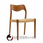 Niels Moller Model 71 Mid Century Danish Teak and Papercord Dining Chairs - Set of 6 | Mid Century Modern Furniture - Mid Century Furniture Chicago Niels Moller Model 71 Mid Century Danish Teak and Papercord Dining Chairs - Set of 6
