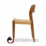 Niels Moller Model 71 Mid Century Danish Teak and Papercord Dining Chairs - Set of 6 | Mid Century Modern Furniture - Mid Century Furniture Chicago Niels Moller Model 71 Mid Century Danish Teak and Papercord Dining Chairs - Set of 6
