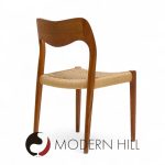 Niels Moller Model 71 Mid Century Danish Teak and Papercord Dining Chairs - Set of 6 | Mid Century Modern Furniture - Mid Century Furniture Chicago Niels Moller Model 71 Mid Century Danish Teak and Papercord Dining Chairs - Set of 6