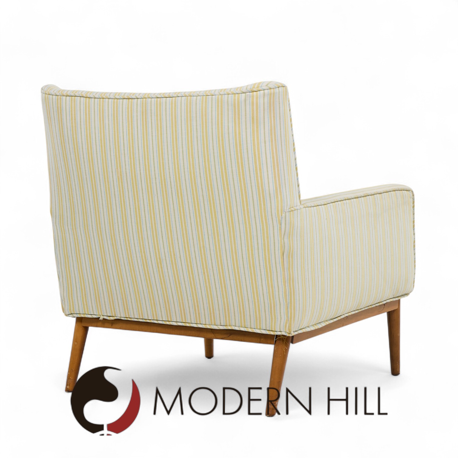 Paul Mccobb for Directional Model 302 Mid Century Walnut Lounge Chairs - Pair