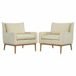 Paul Mccobb for Directional Model 302 Mid Century Walnut Lounge Chairs - Pair | Mid Century Modern Furniture - Mid Century Furniture Chicago Paul Mccobb for Directional Model 302 Mid Century Walnut Lounge Chairs - Pair