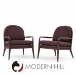 Paul Mccobb for Widdicomb Mid Century Walnut Lounge Chairs - Pair | Mid Century Modern Furniture - Mid Century Furniture Chicago Paul Mccobb for Widdicomb Mid Century Walnut Lounge Chairs - Pair