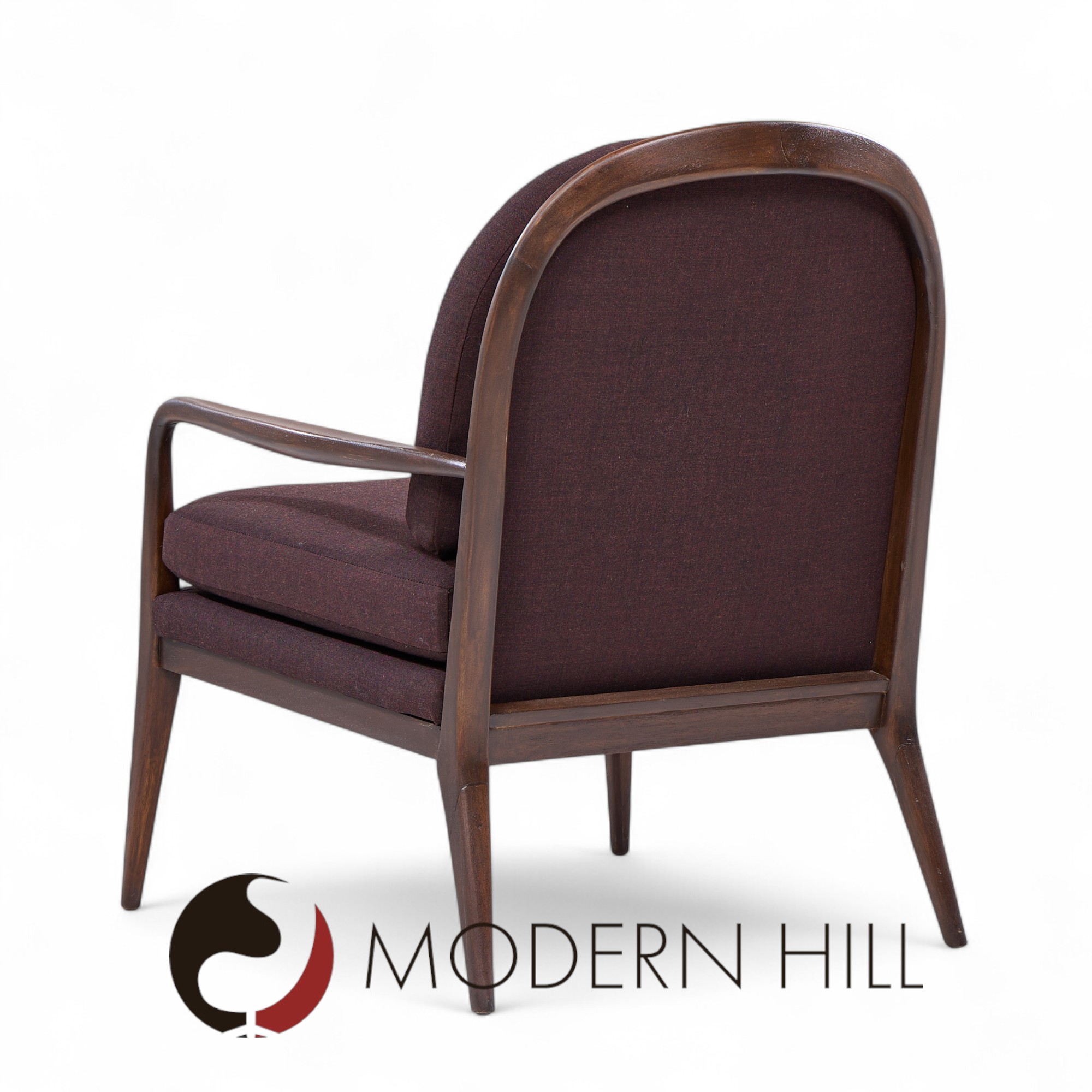Paul Mccobb for Widdicomb Mid Century Walnut Lounge Chairs - Pair