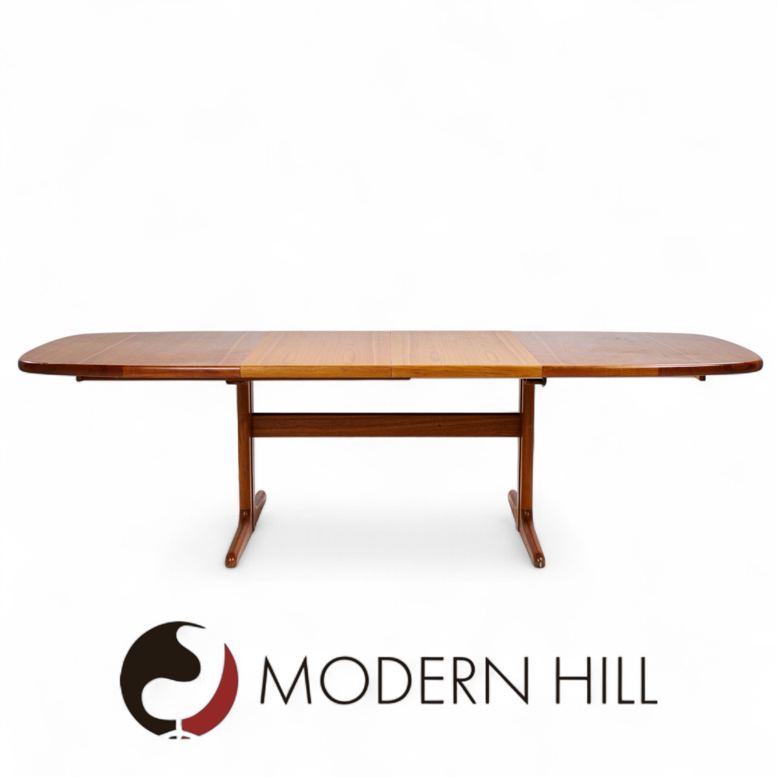 Skovby Mid Century Teak Hidden Leaf Dining Table with 2 Leaves