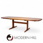 Skovby Mid Century Teak Hidden Leaf Dining Table with 2 Leaves
