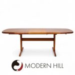 Skovby Mid Century Teak Hidden Leaf Dining Table with 2 Leaves