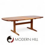 Skovby Mid Century Teak Hidden Leaf Dining Table with 2 Leaves