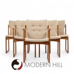 vamdrup stolefabrik mid century danish sculptural teak dining chairs - set of 6