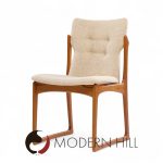 vamdrup stolefabrik mid century danish sculptural teak dining chairs - set of 6
