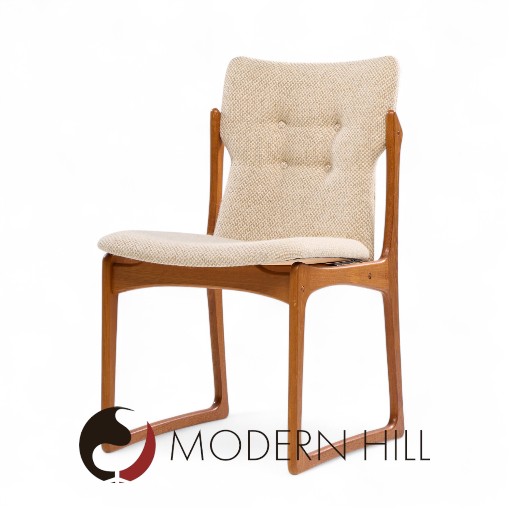 vamdrup stolefabrik mid century danish sculptural teak dining chairs - set of 6