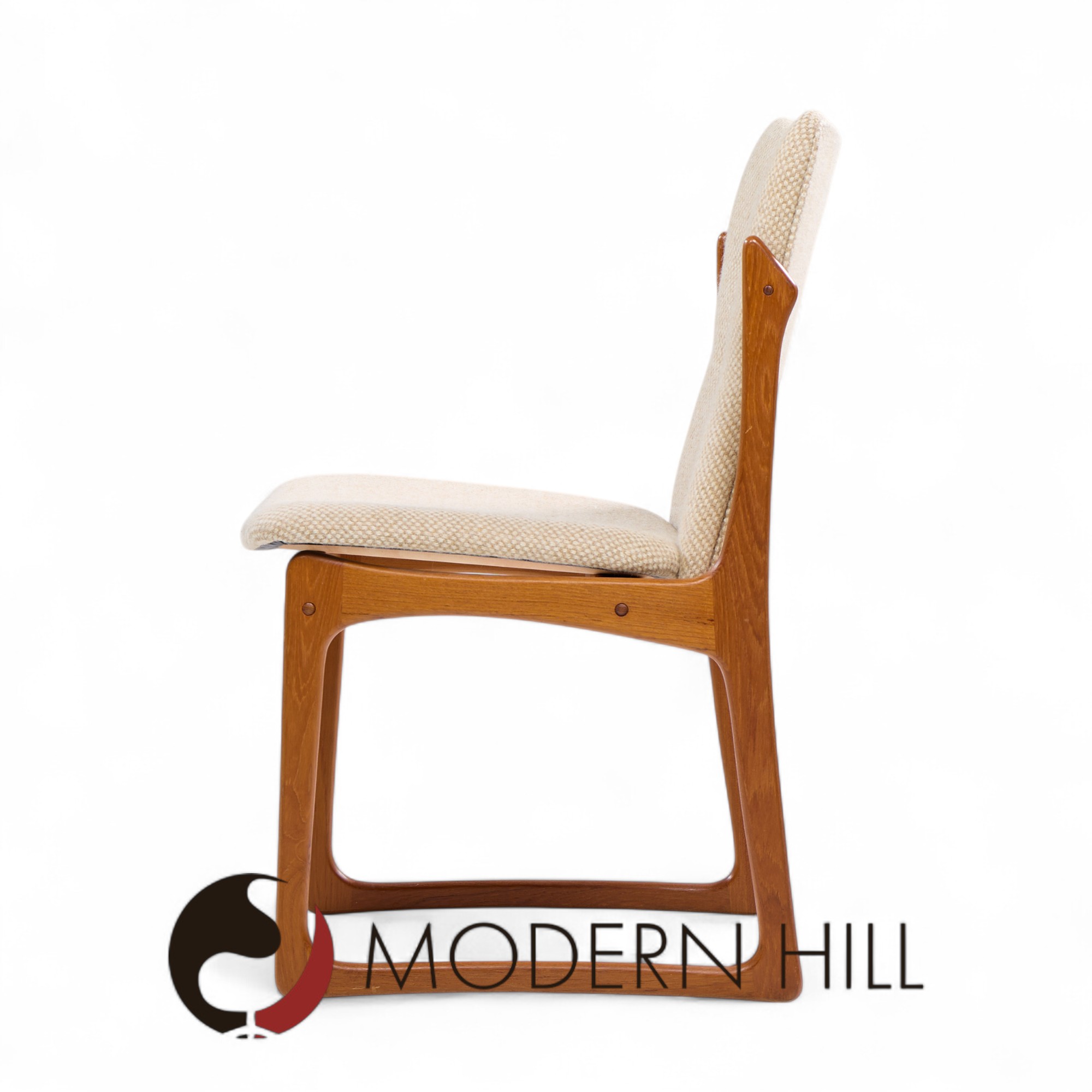 vamdrup stolefabrik mid century danish sculptural teak dining chairs - set of 6