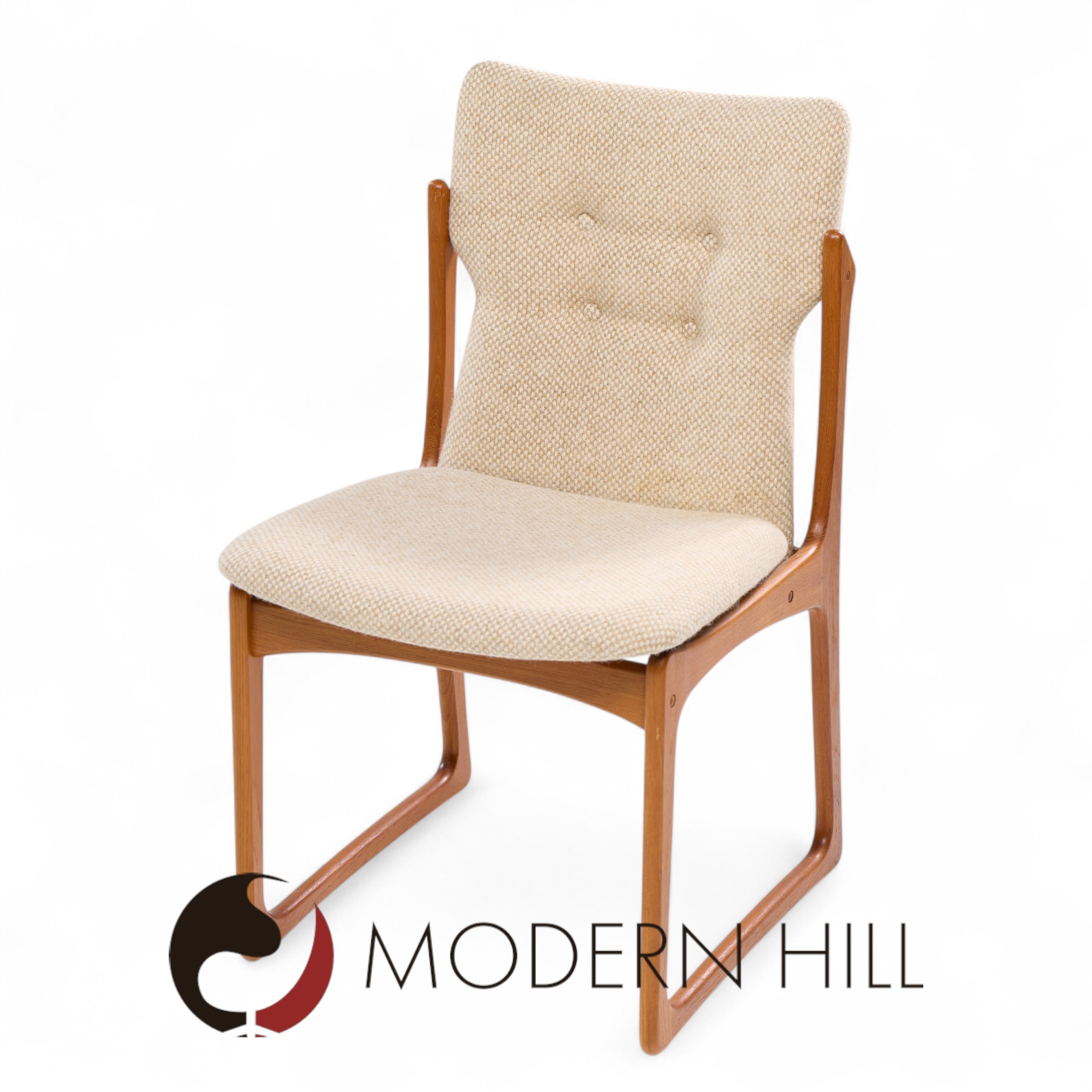 vamdrup stolefabrik mid century danish sculptural teak dining chairs - set of 6