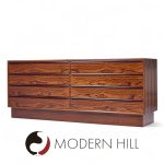 Westnofa Mid Century Danish Rosewood 8 Drawer Lowboy Dresser