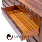 Westnofa Mid Century Danish Rosewood 8 Drawer Lowboy Dresser