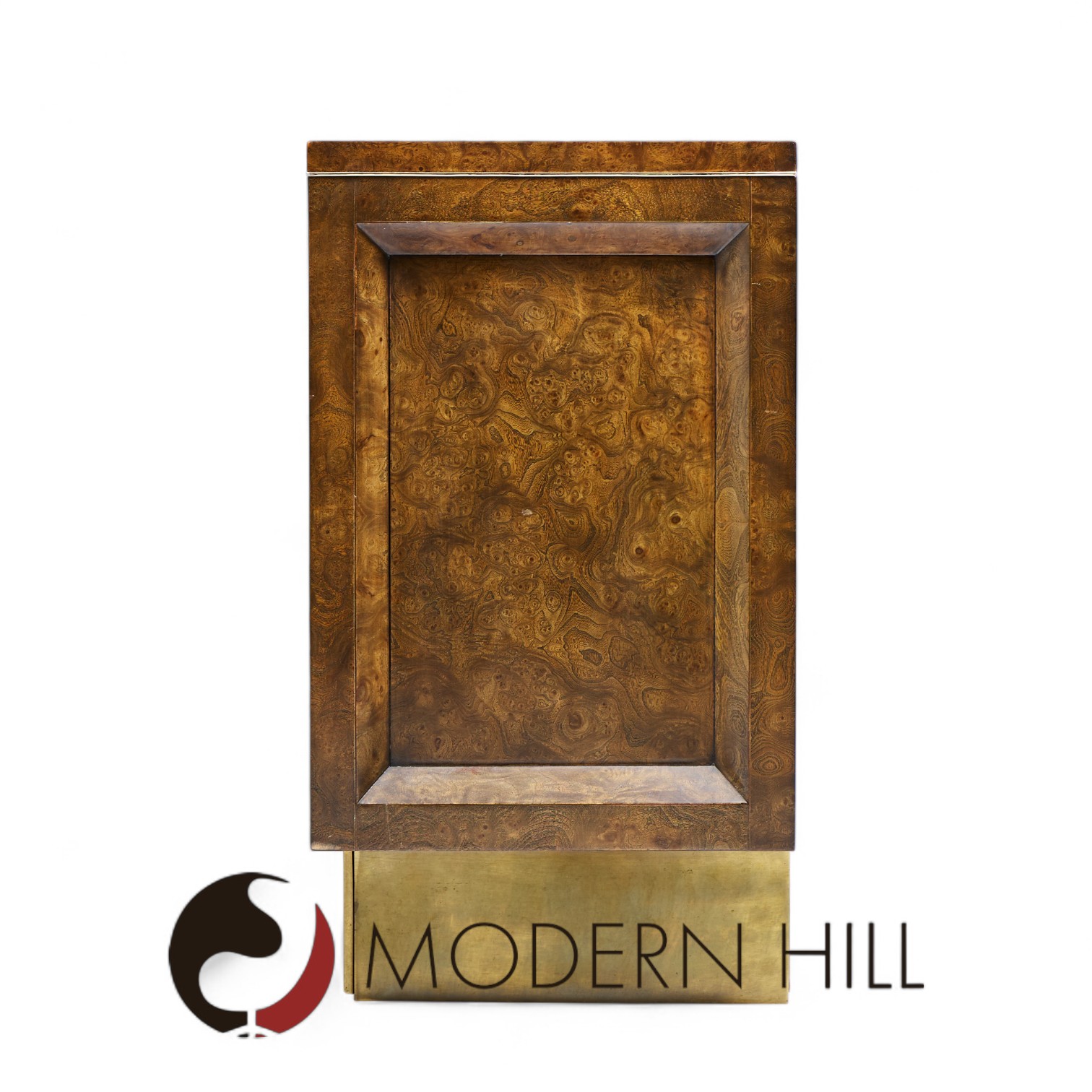 William Doezema for Mastercraft Mid Century Burlwood and Brass Credenza