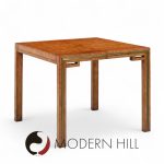 William Doezema for Mastercraft Mid Century Burlwood and Brass Expanding Dining Table with 3 Leaves | Mid Century Modern Furniture - Mid Century Furniture Chicago William Doezema for Mastercraft Mid Century Burlwood and Brass Expanding Dining Table with 3 Leaves