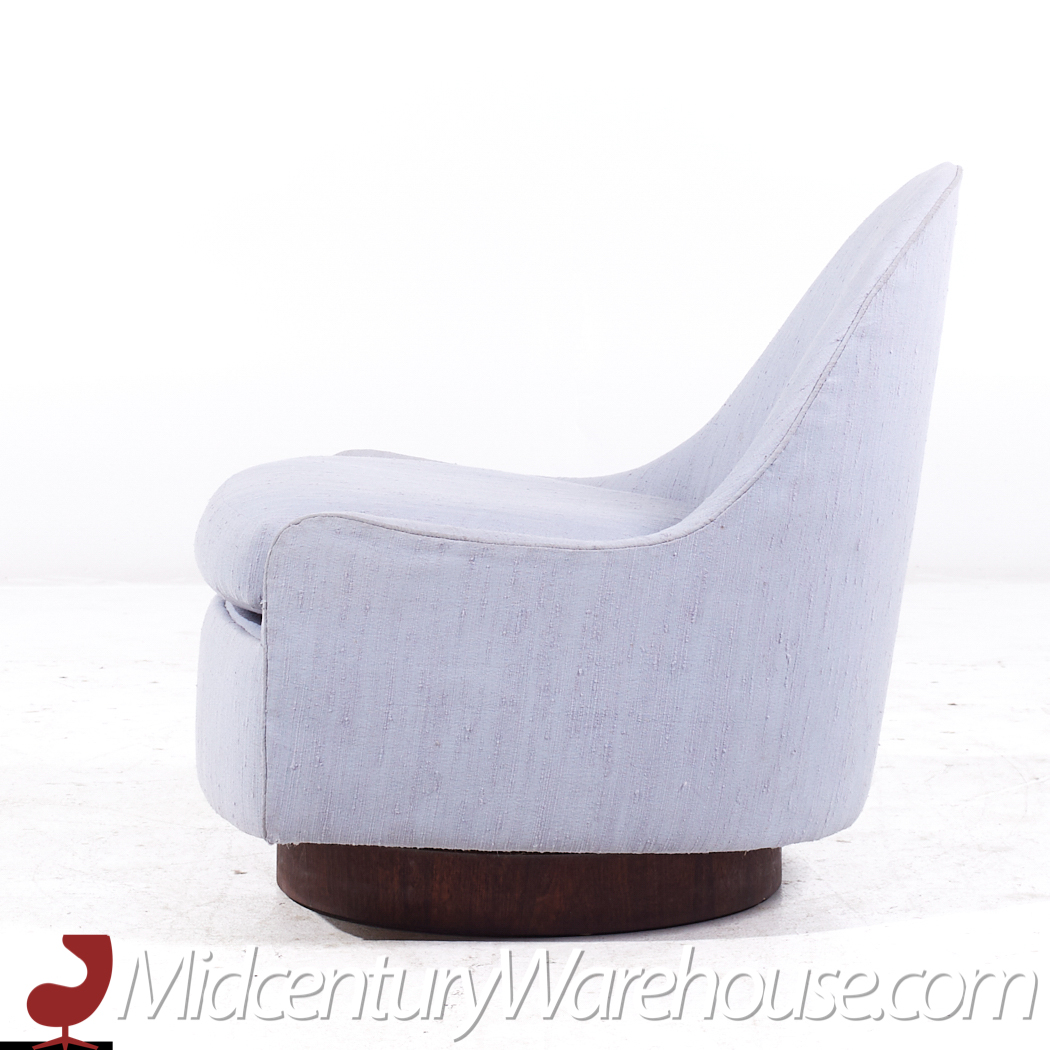 Adrian Pearsall Mid Century Swivel Lounge Chairs - Pair