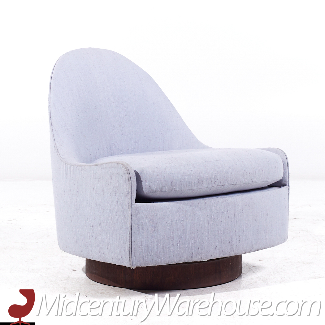 Adrian Pearsall Mid Century Swivel Lounge Chairs - Pair