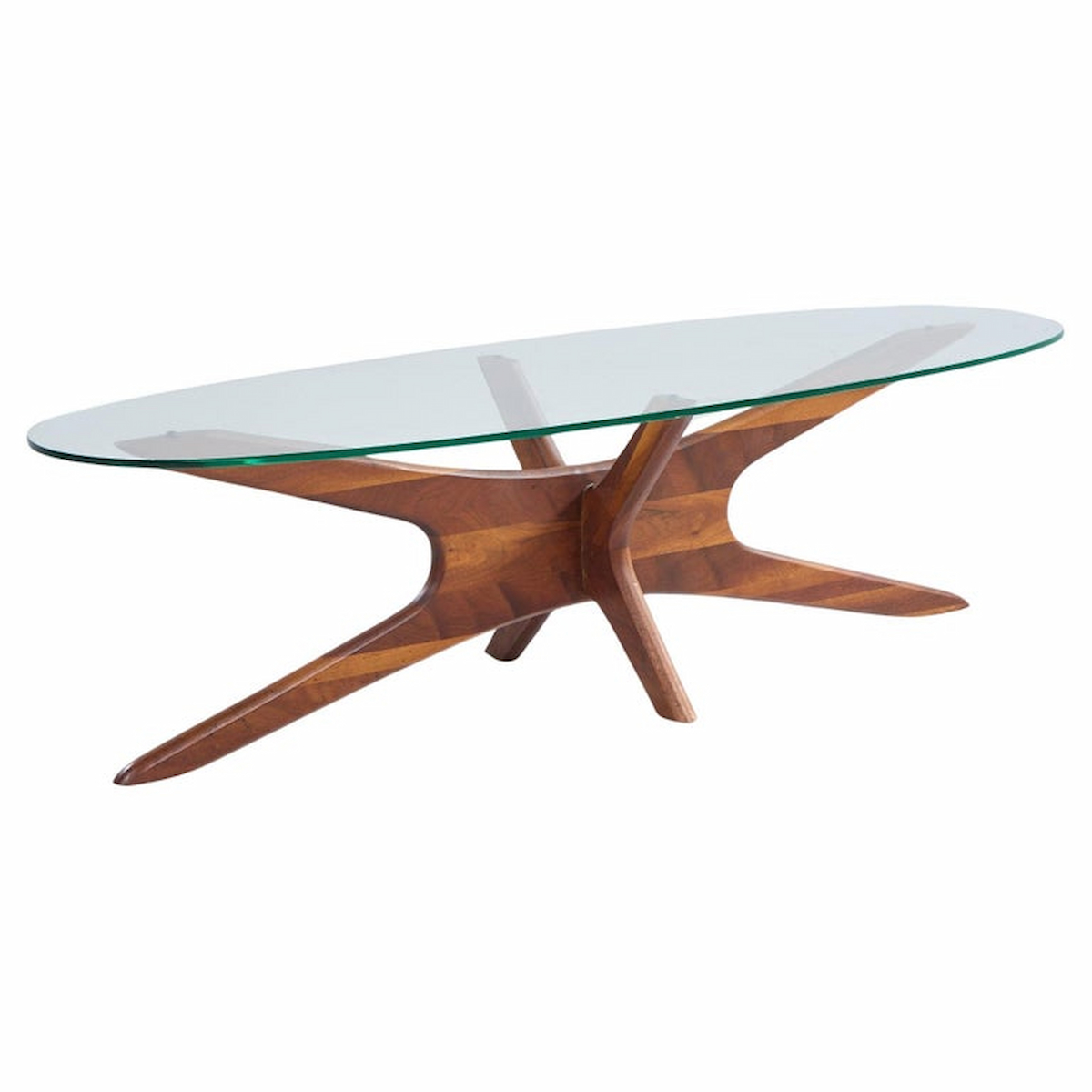 Adrian Pearsall Mid Century Walnut Jacks Coffee Table