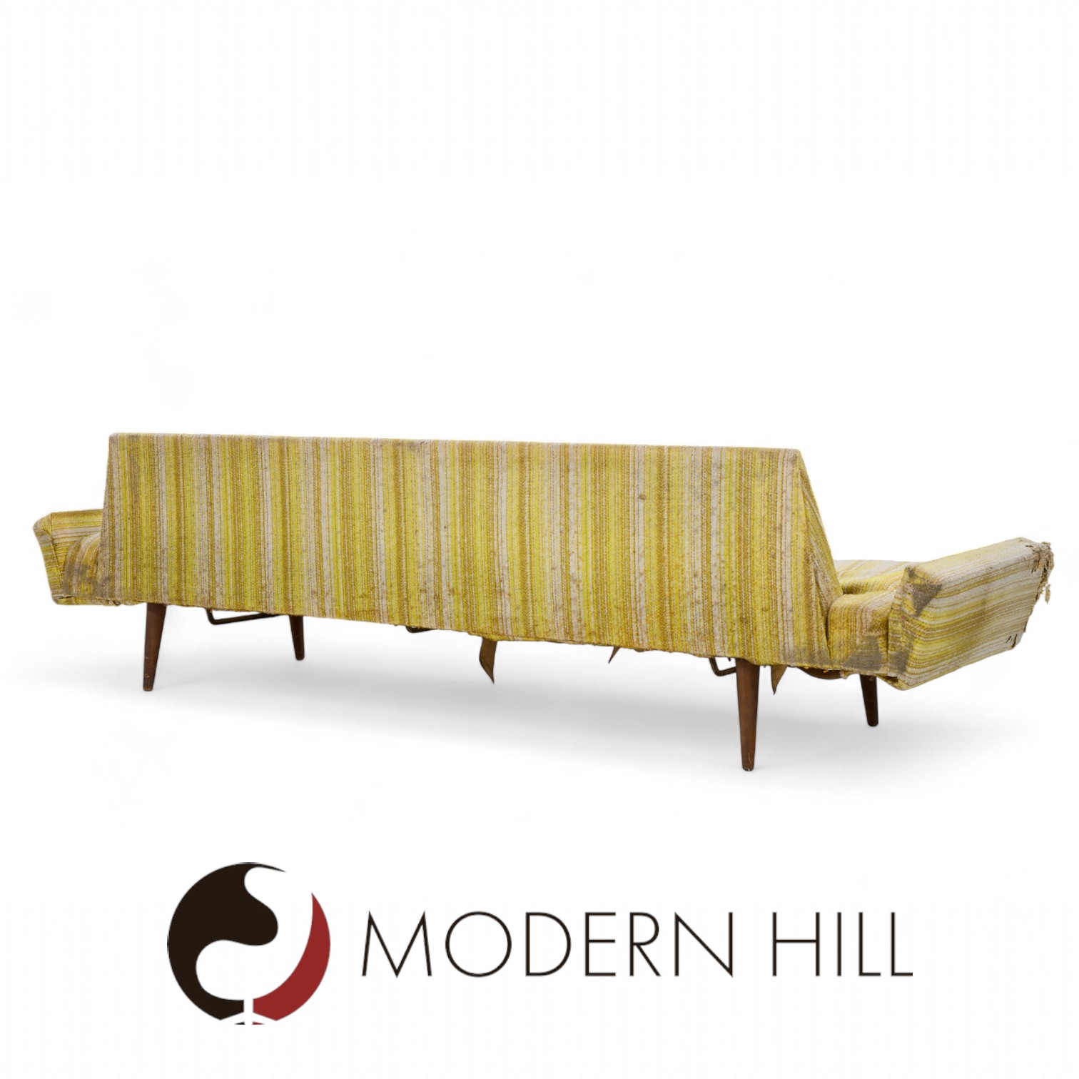 Adrian Pearsall for Craft Associates 2000-s Mid Century Walnut Gondola Sofa