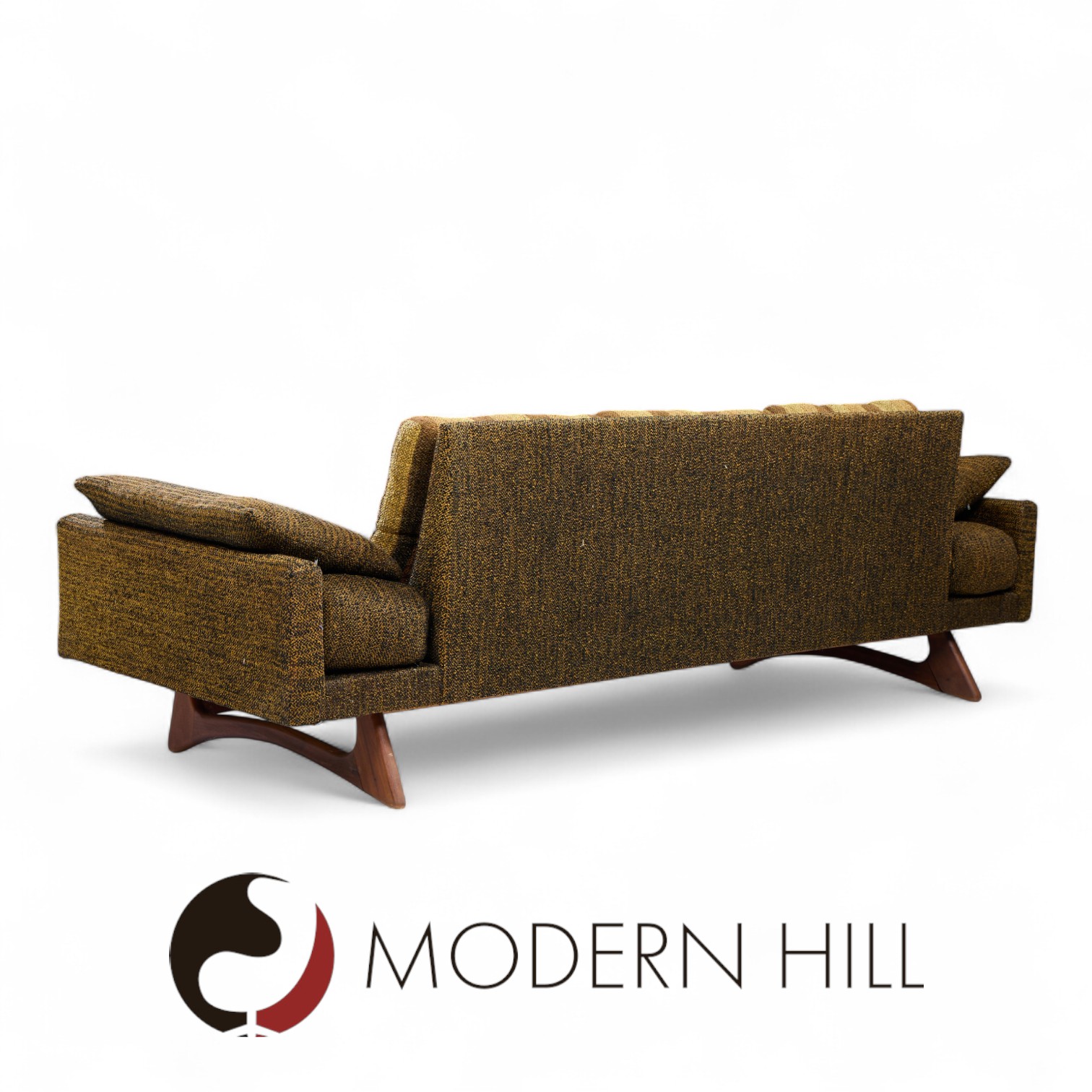 Adrian Pearsall for Craft Associates 2408-s Mid Century Walnut Gondola Sofa