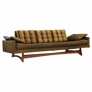 Adrian Pearsall for Craft Associates 2408-s Mid Century Walnut Gondola Sofa