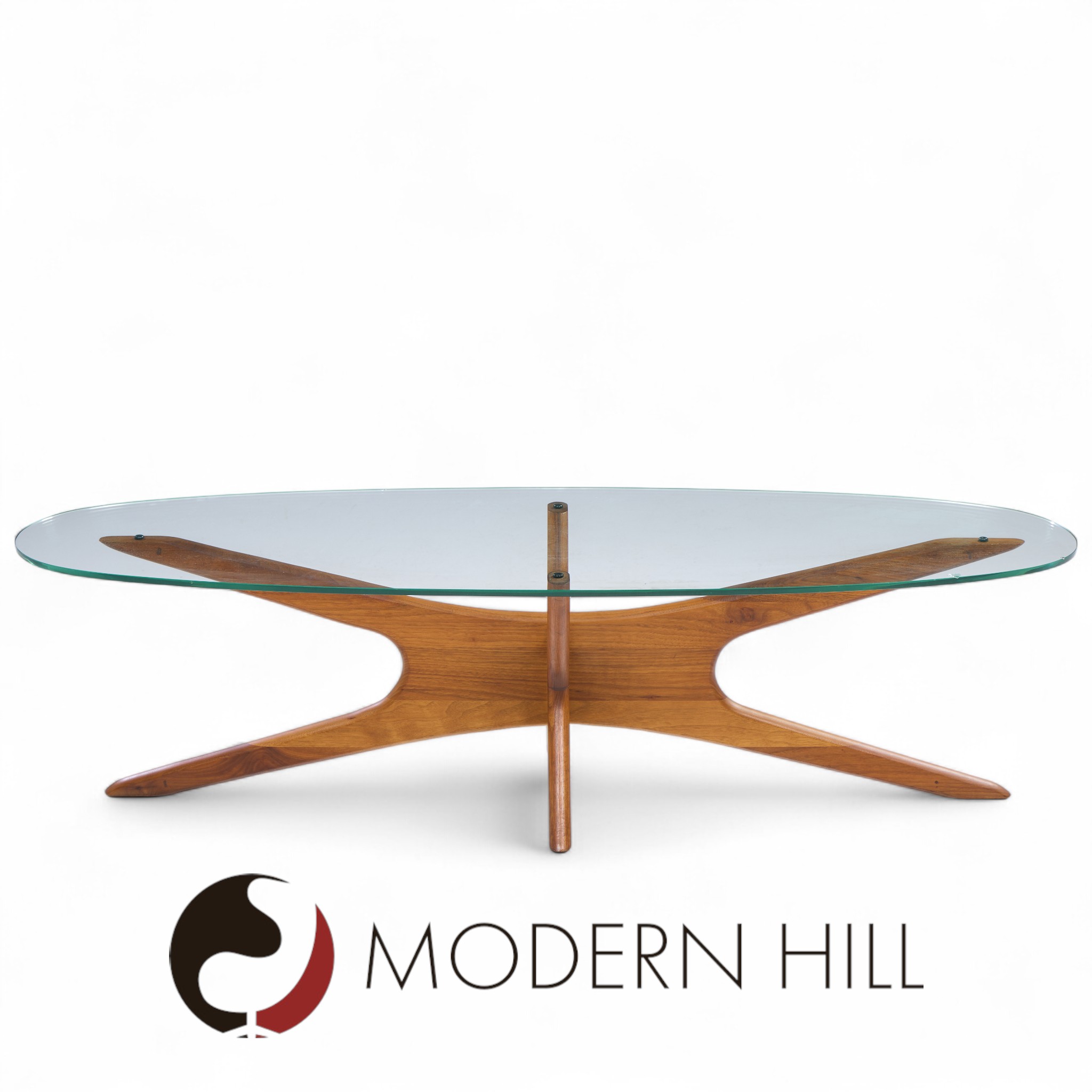 Adrian Pearsall for Craft Associates Mid Century Walnut Jacks Coffee Table
