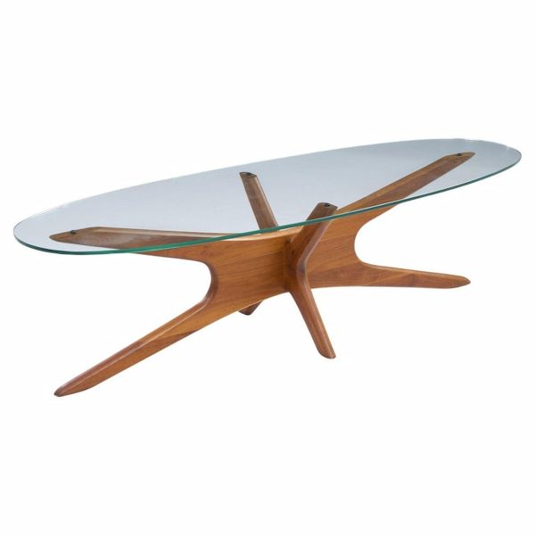 Adrian Pearsall for Craft Associates Mid Century Walnut Jacks Coffee Table