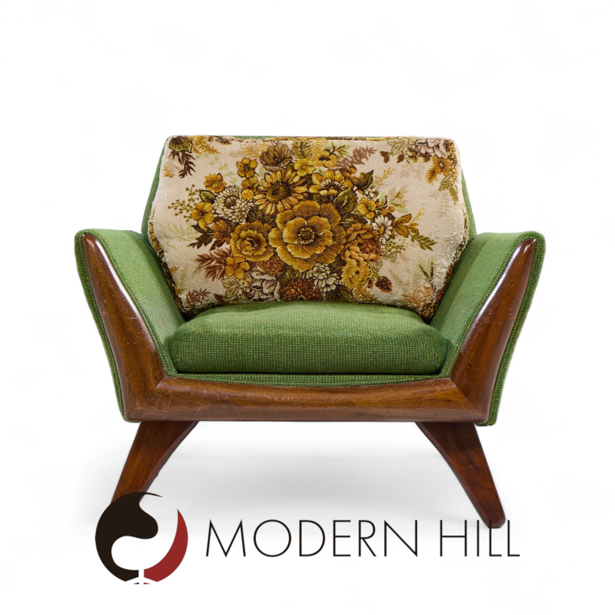 Adrian Pearsall for Craft Associates Mid Century Walnut Lounge Chair