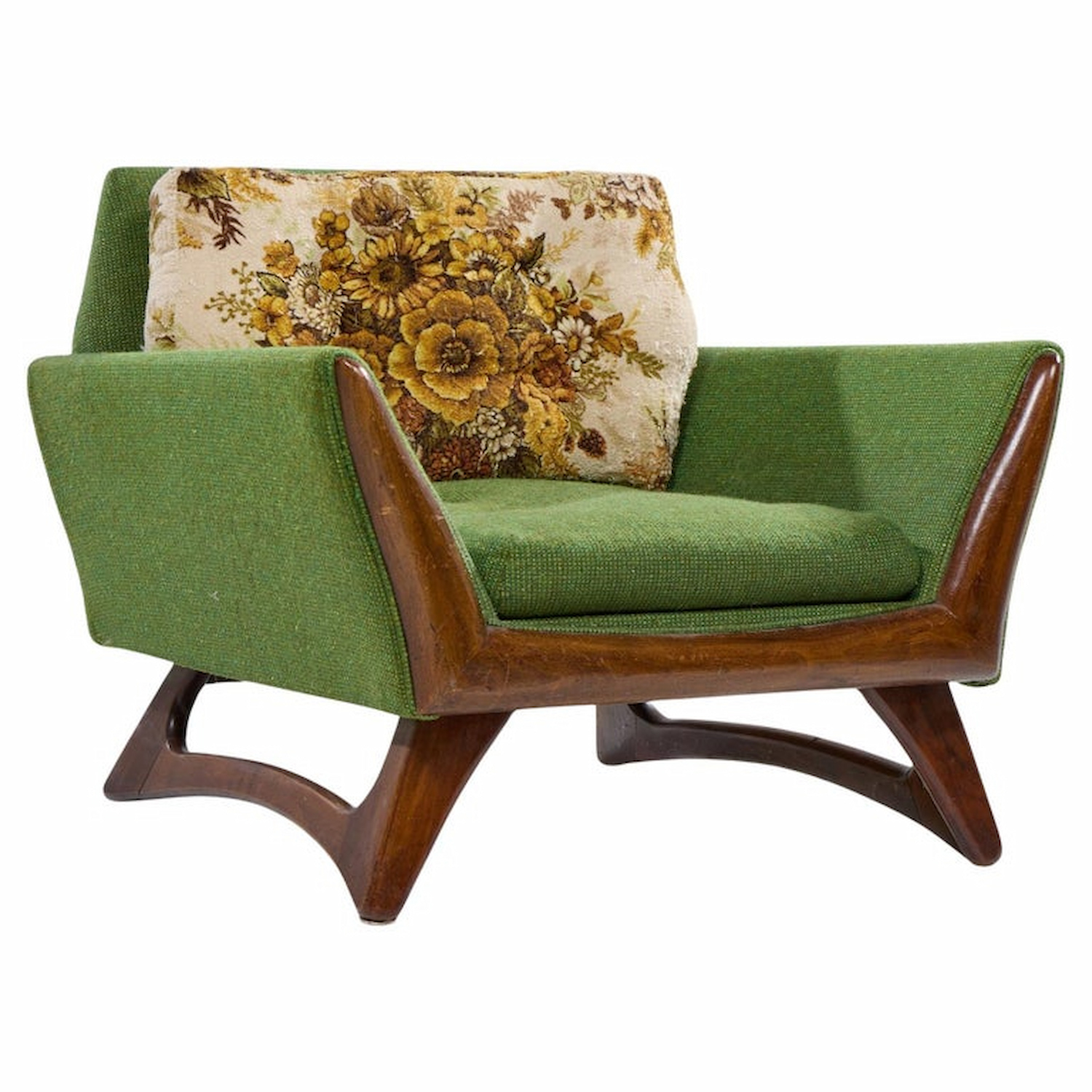 Adrian Pearsall for Craft Associates Mid Century Walnut Lounge Chair