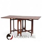 Bendt Winge Mid Century Norwegian Rosewood Drop-leaf Rosewood Dining Table