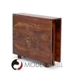 Bendt Winge Mid Century Norwegian Rosewood Drop-leaf Rosewood Dining Table