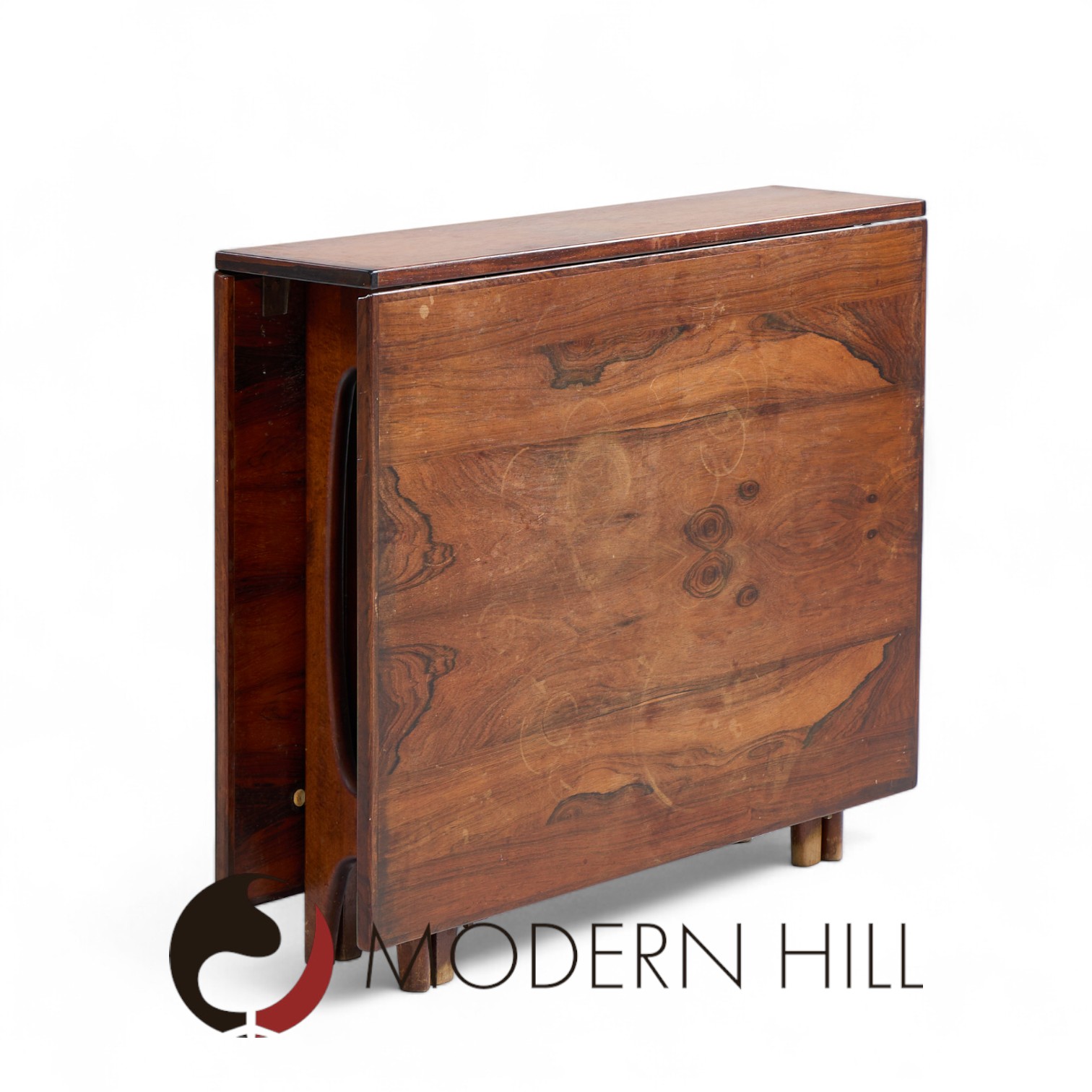 Bendt Winge Mid Century Norwegian Rosewood Drop-leaf Rosewood Dining Table