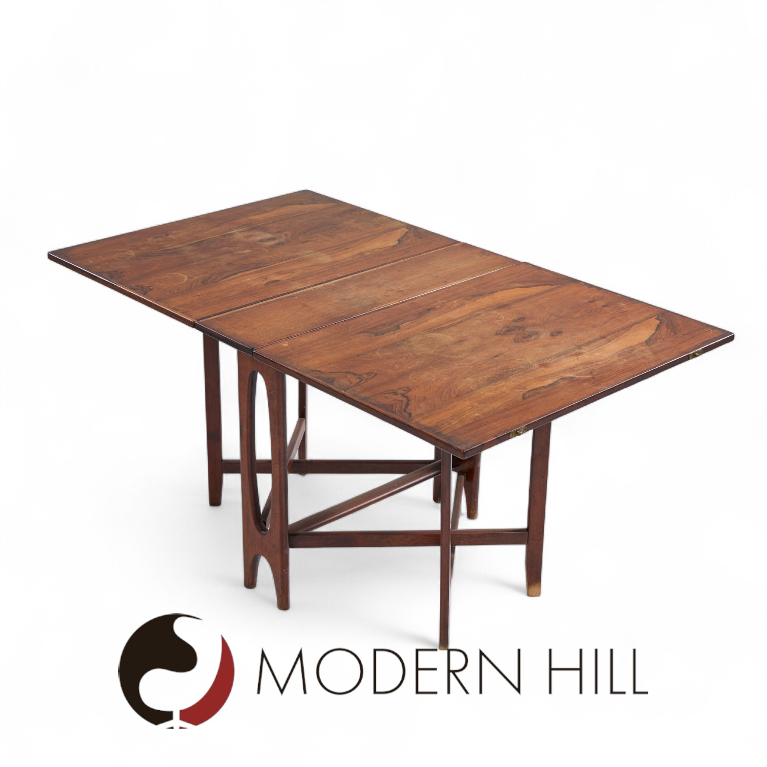 Bendt Winge Mid Century Norwegian Rosewood Drop-leaf Rosewood Dining Table