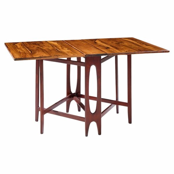 Bendt Winge Mid Century Norwegian Rosewood Drop-leaf Rosewood Dining Table
