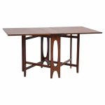 Bendt Winge Mid Century Norwegian Rosewood Drop-leaf Rosewood Dining Table