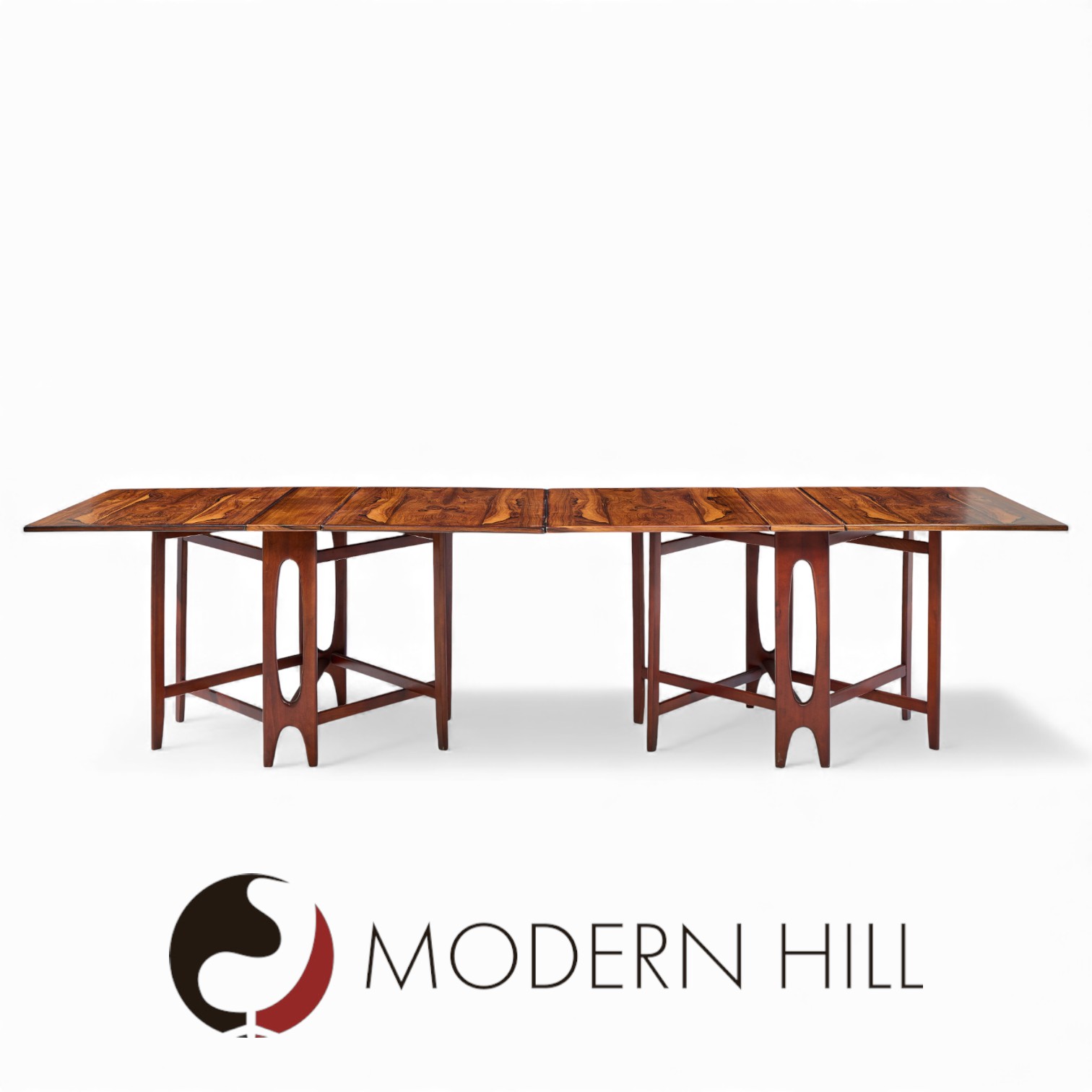 Bendt Winge Mid Century Norwegian Rosewood Drop-leaf Rosewood Dining Table - Pair